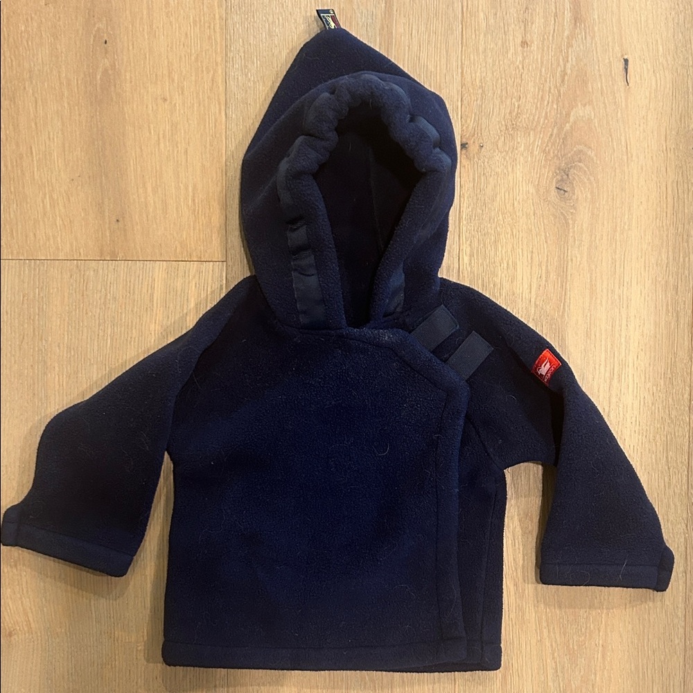 Widgeon Navy Hooded Fleece Pullover